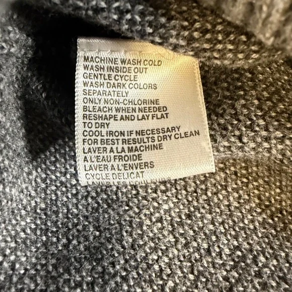 Tommy Bahama Mens XL Gray Cashmere blend Full Zip Sweater Elbow Patches Mockk - Picture 7 of 11